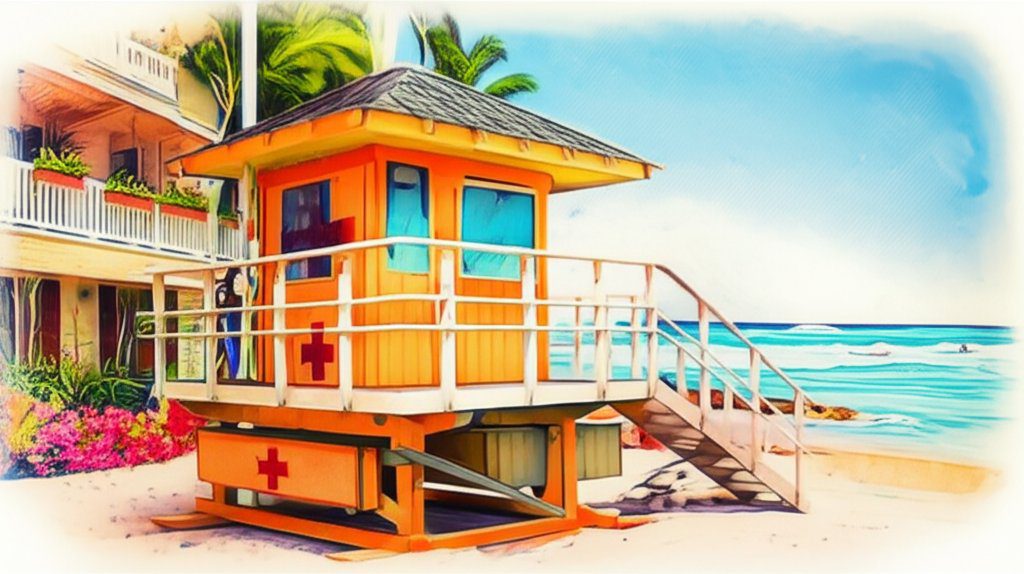 Waikiki Beach fun: Sun, sand, safe swimming area, beautiful ocean views.